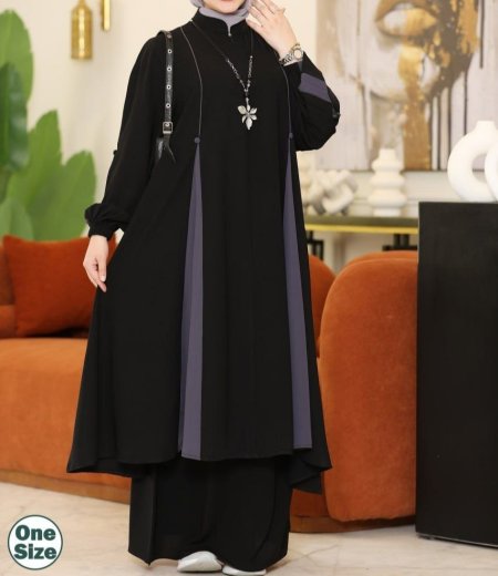 اسود ف رمادي